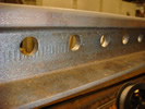 Punched Rail Line Prior to Welding